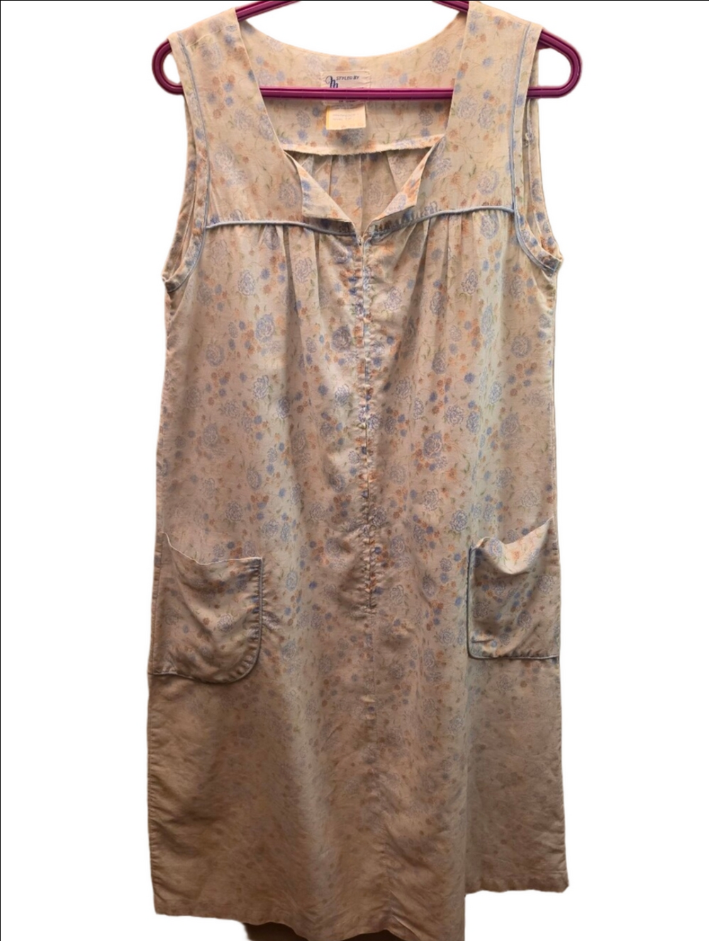 Vintage 70s Morgan Floral House Dress Made in Canada Cottagecore M